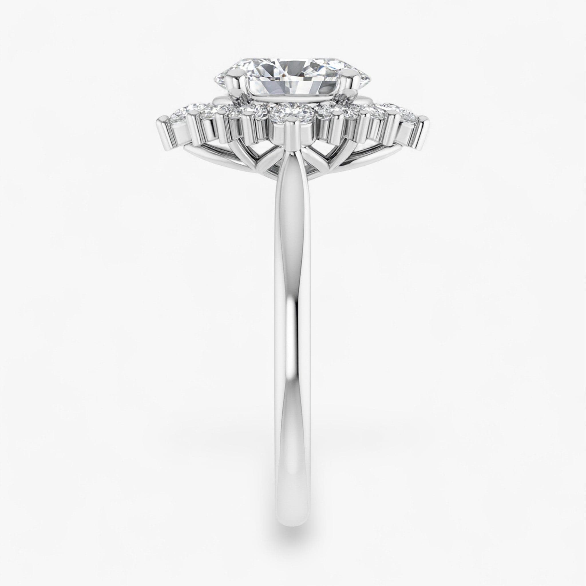 The Royal Halo Engagement Ring | Oval