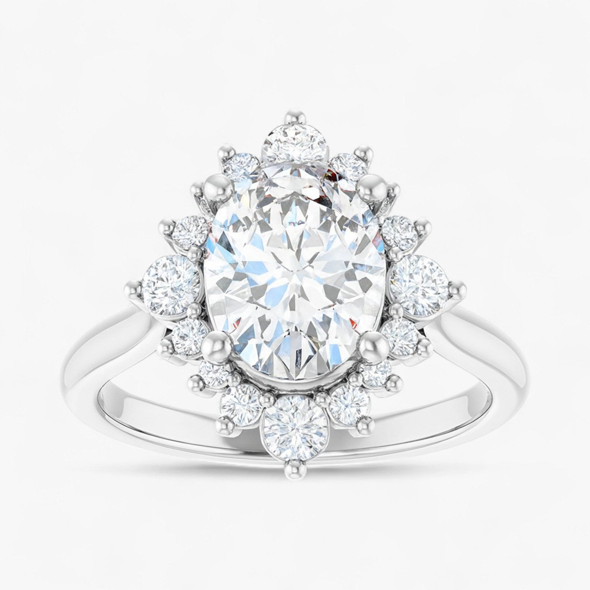 The Royal Halo Engagement Ring | Oval
