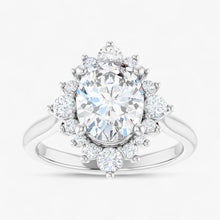 The Royal Halo Engagement Ring | Oval