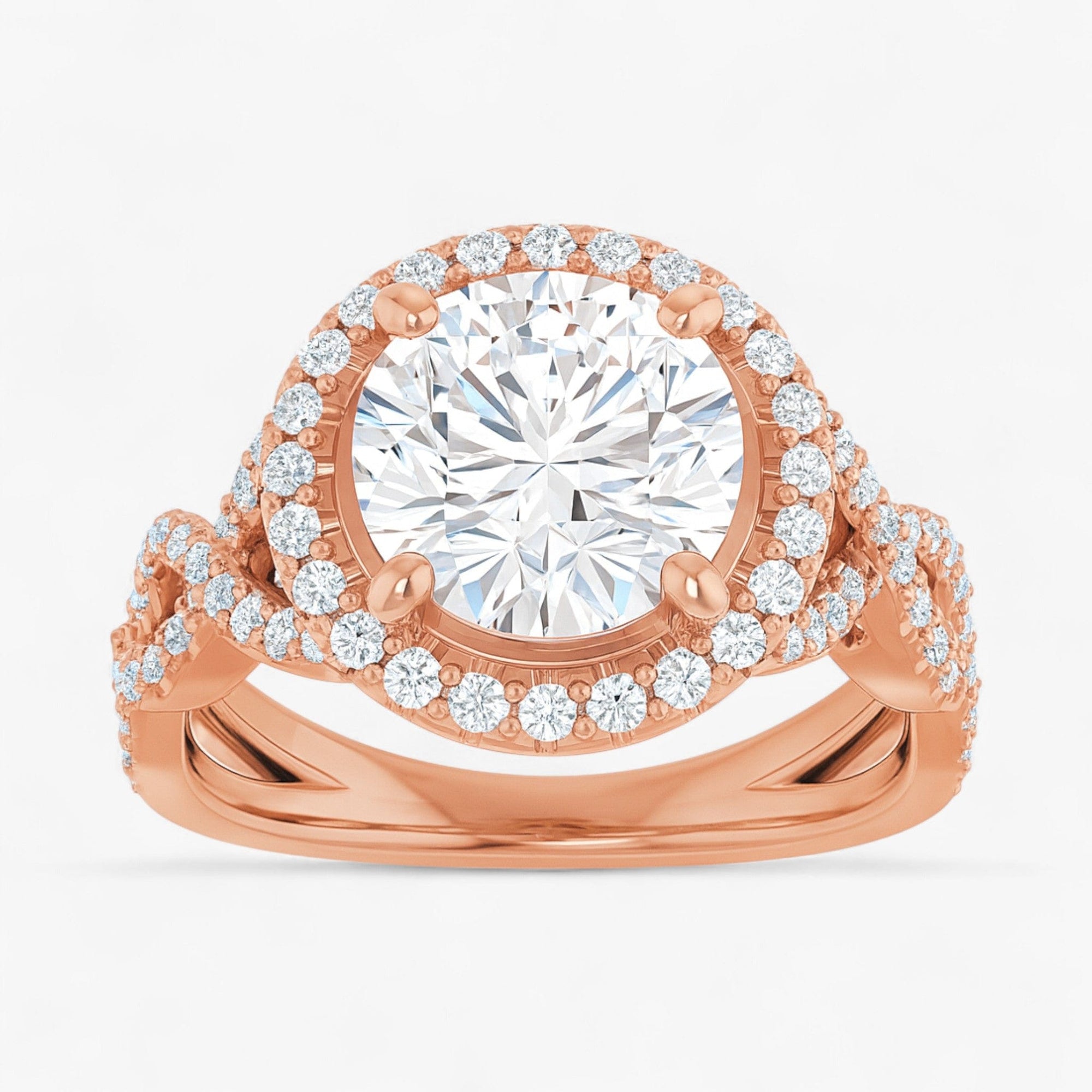 The Iconic Twisted Halo Engagement Ring | Round