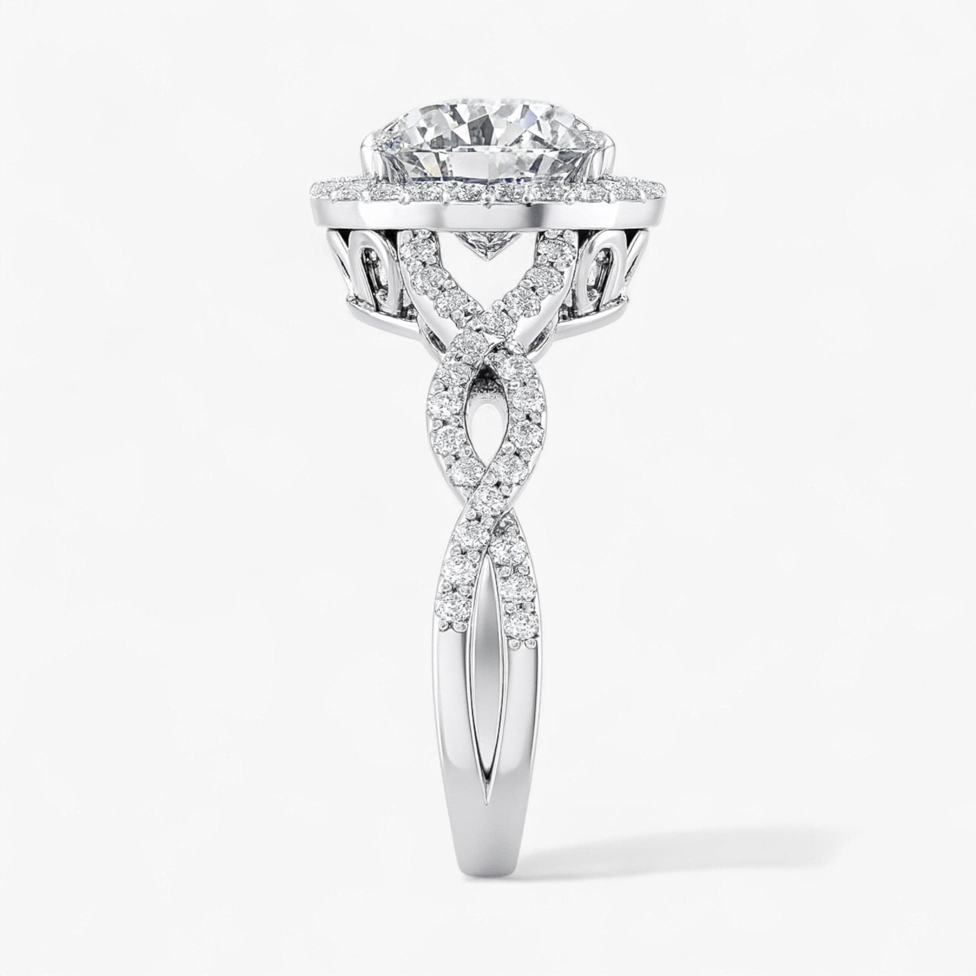The Iconic Twisted Halo Engagement Ring | Round