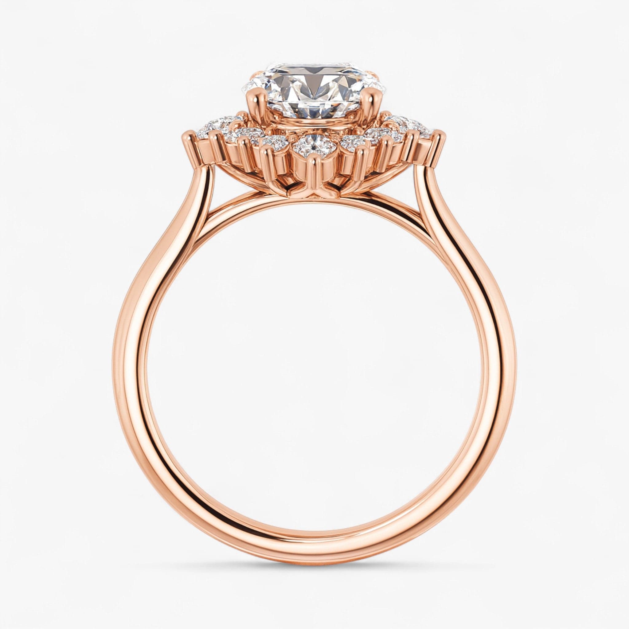 The Royal Halo Engagement Ring | Oval