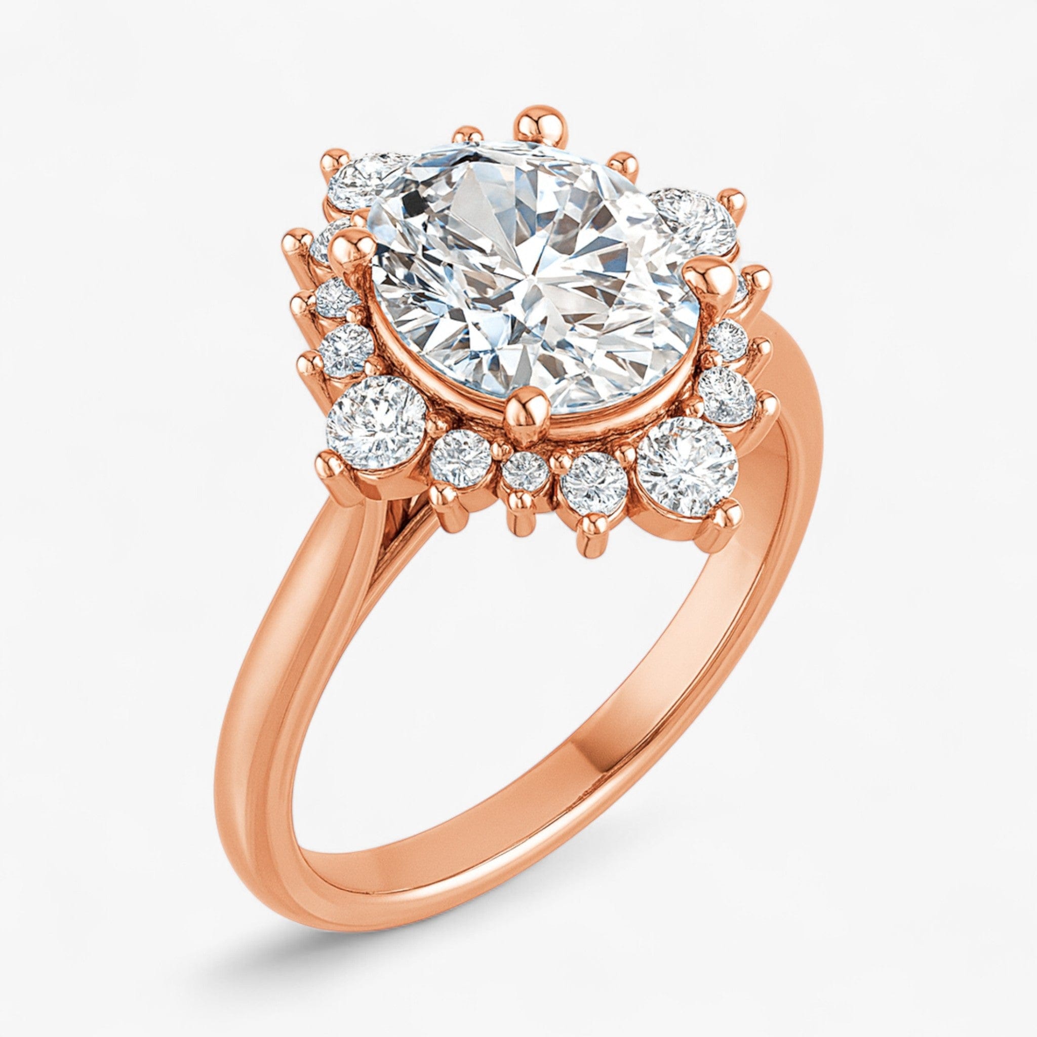 The Royal Halo Engagement Ring | Oval