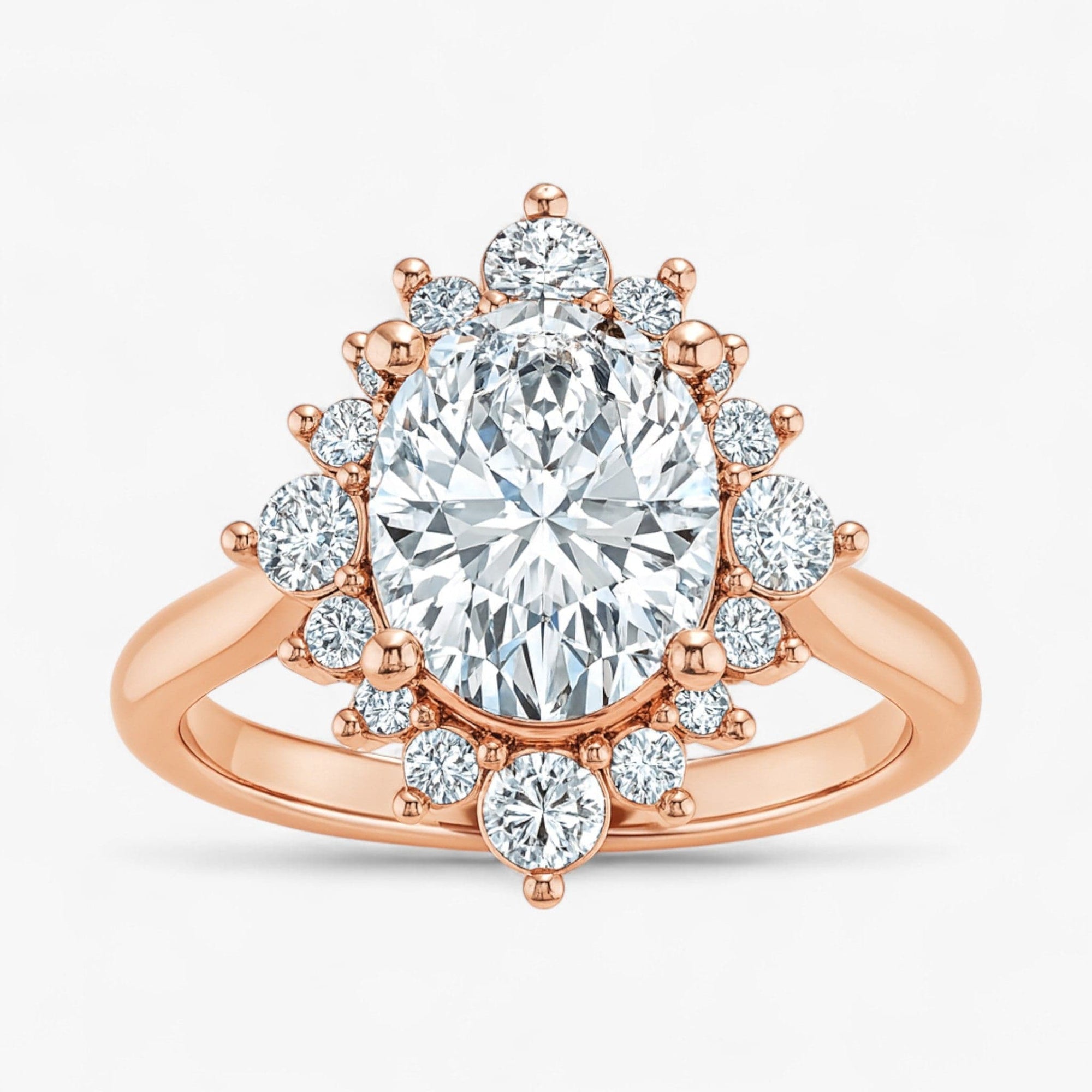 The Royal Halo Engagement Ring | Oval