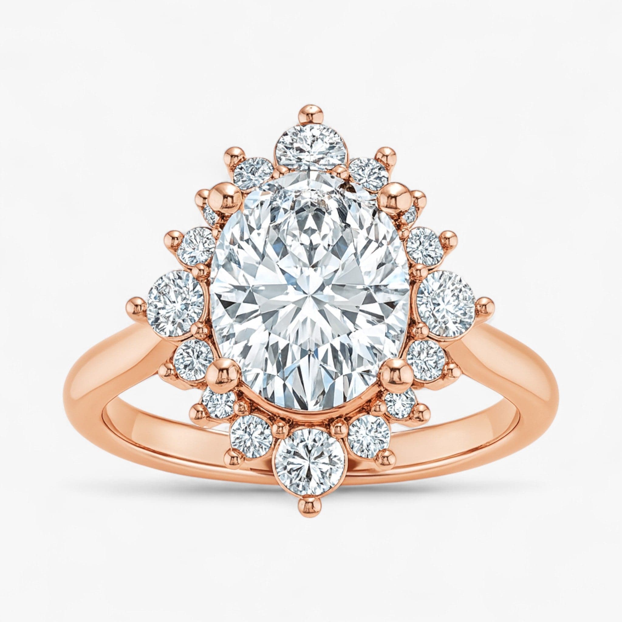 The Royal Halo Engagement Ring | Oval