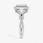 The Iconic Twisted Halo Engagement Ring | Emerald