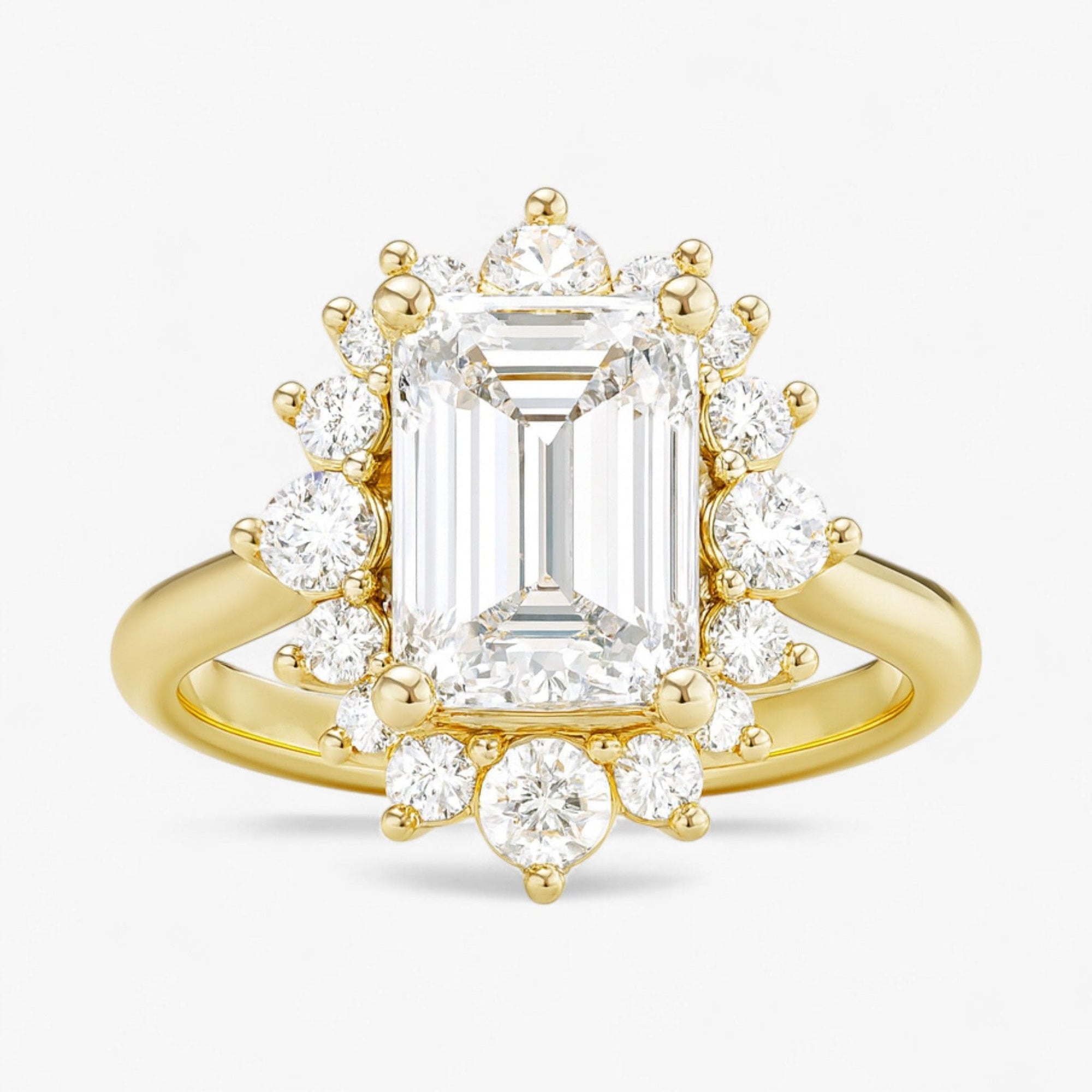 The Royal Halo Engagement Ring | Emerald