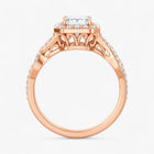 The Iconic Twisted Halo Engagement Ring | Emerald
