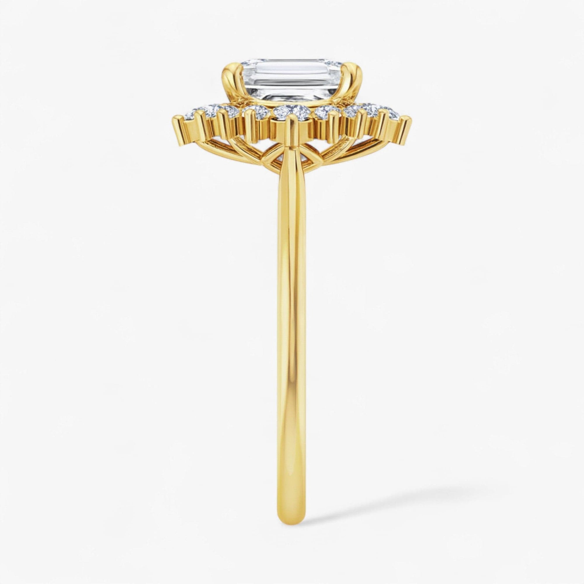 The Royal Halo Engagement Ring | Emerald