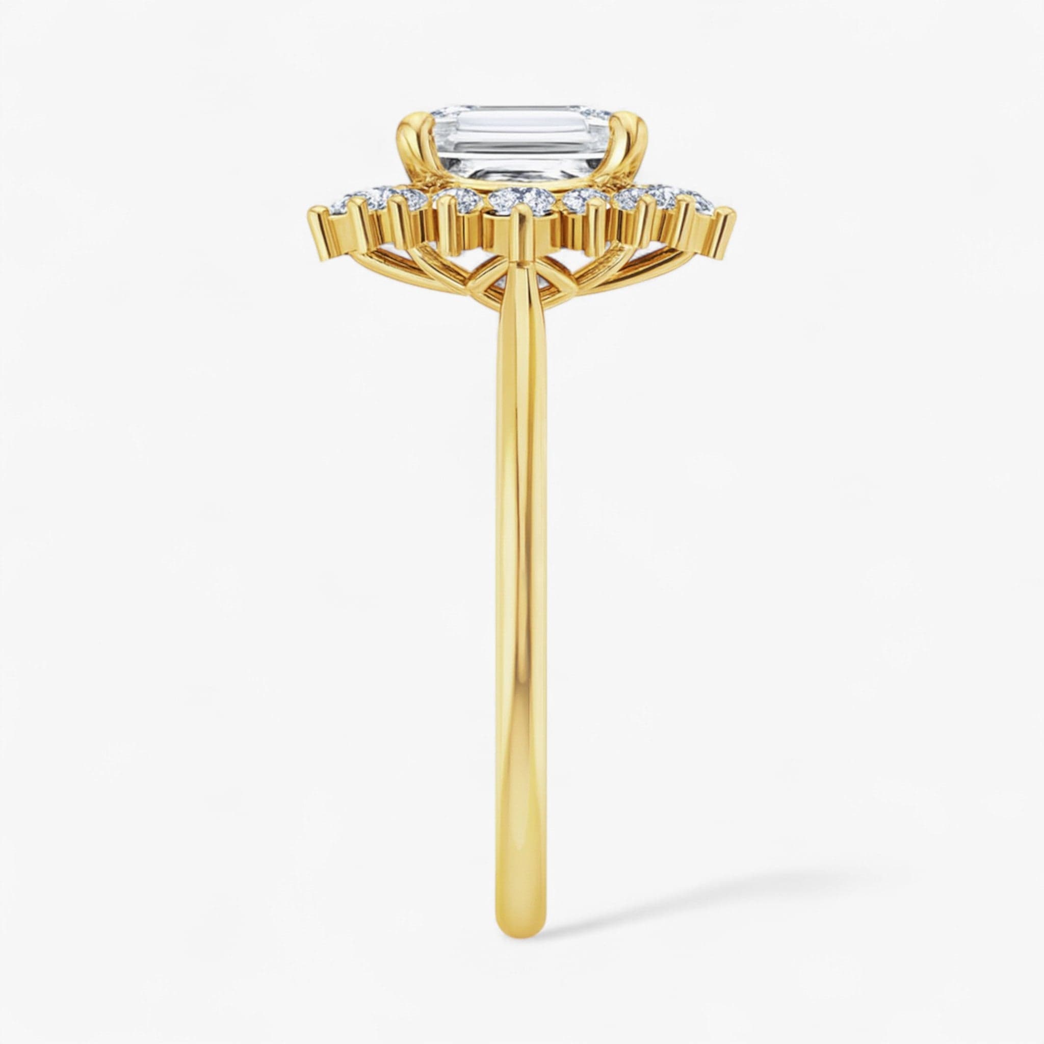 The Royal Halo Engagement Ring | Emerald