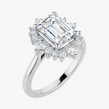 The Royal Halo Engagement Ring | Emerald