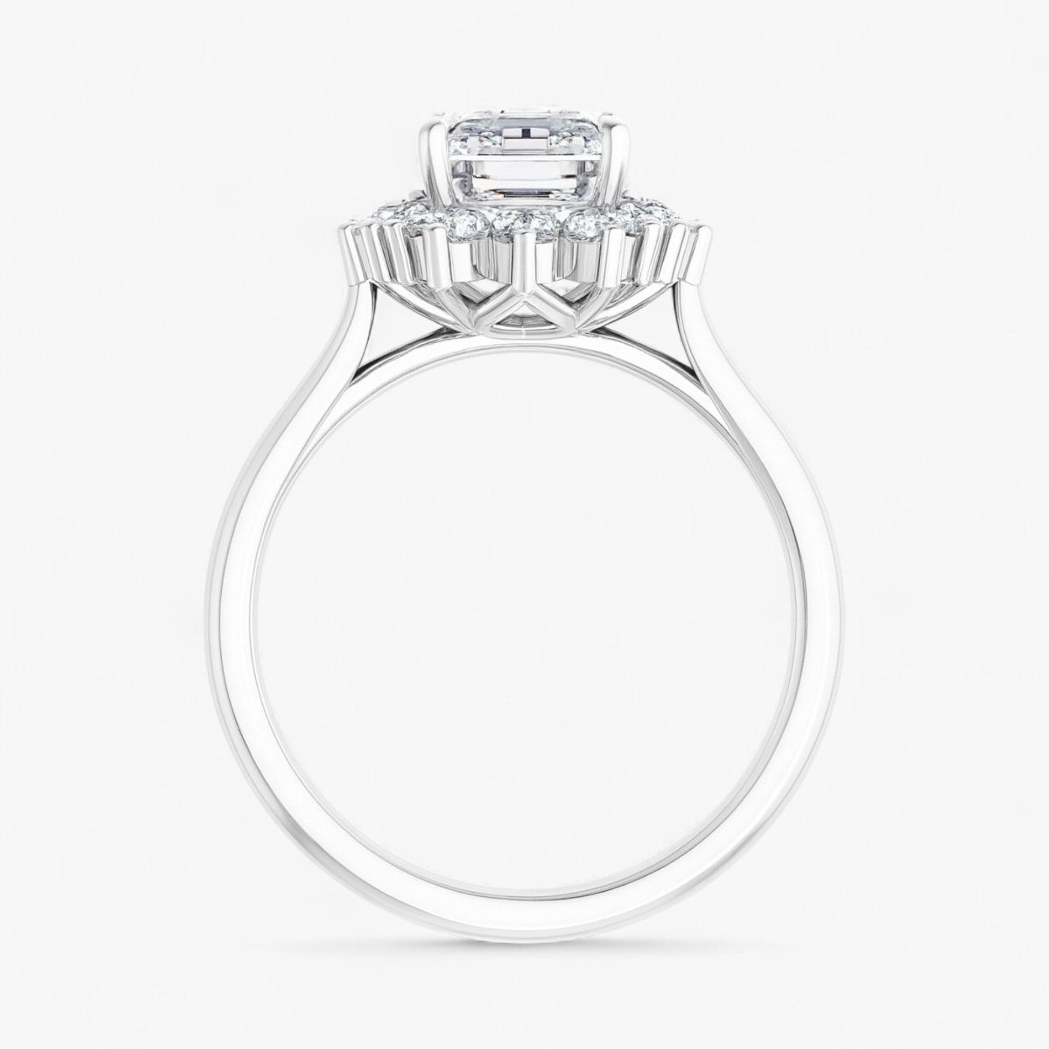 The Royal Halo Engagement Ring | Emerald