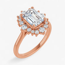The Royal Halo Engagement Ring | Emerald