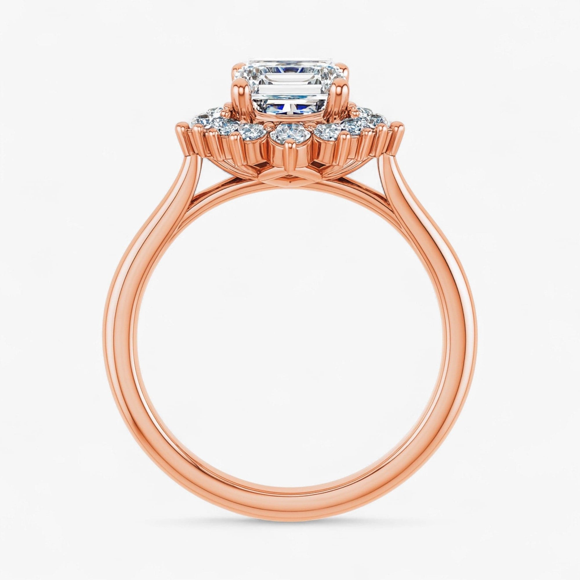 The Royal Halo Engagement Ring | Emerald