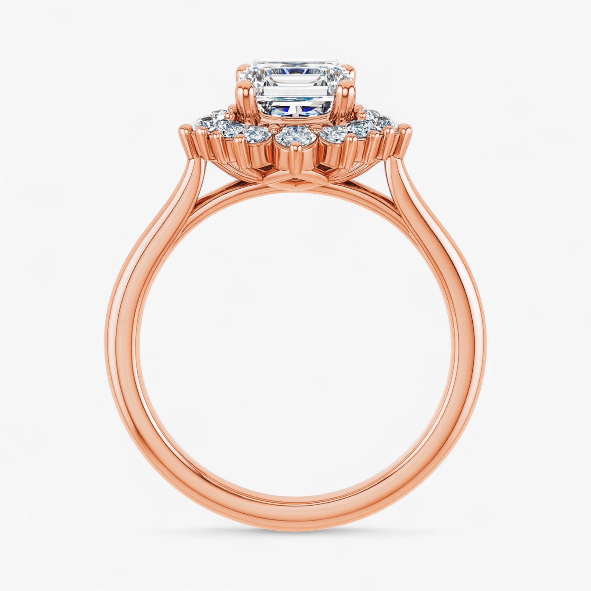 The Royal Halo Engagement Ring | Emerald