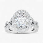 The Iconic Twisted Halo Engagement Ring | Oval