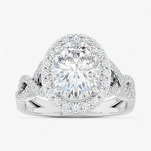 The Iconic Twisted Halo Engagement Ring | Oval