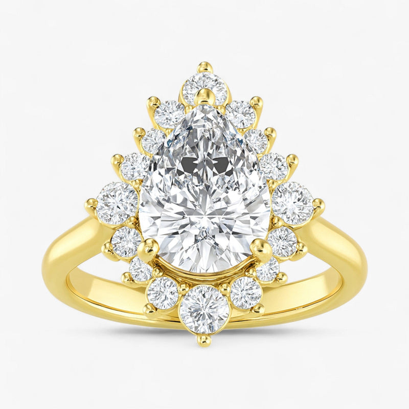 The Royal Halo Engagement Ring | Pear
