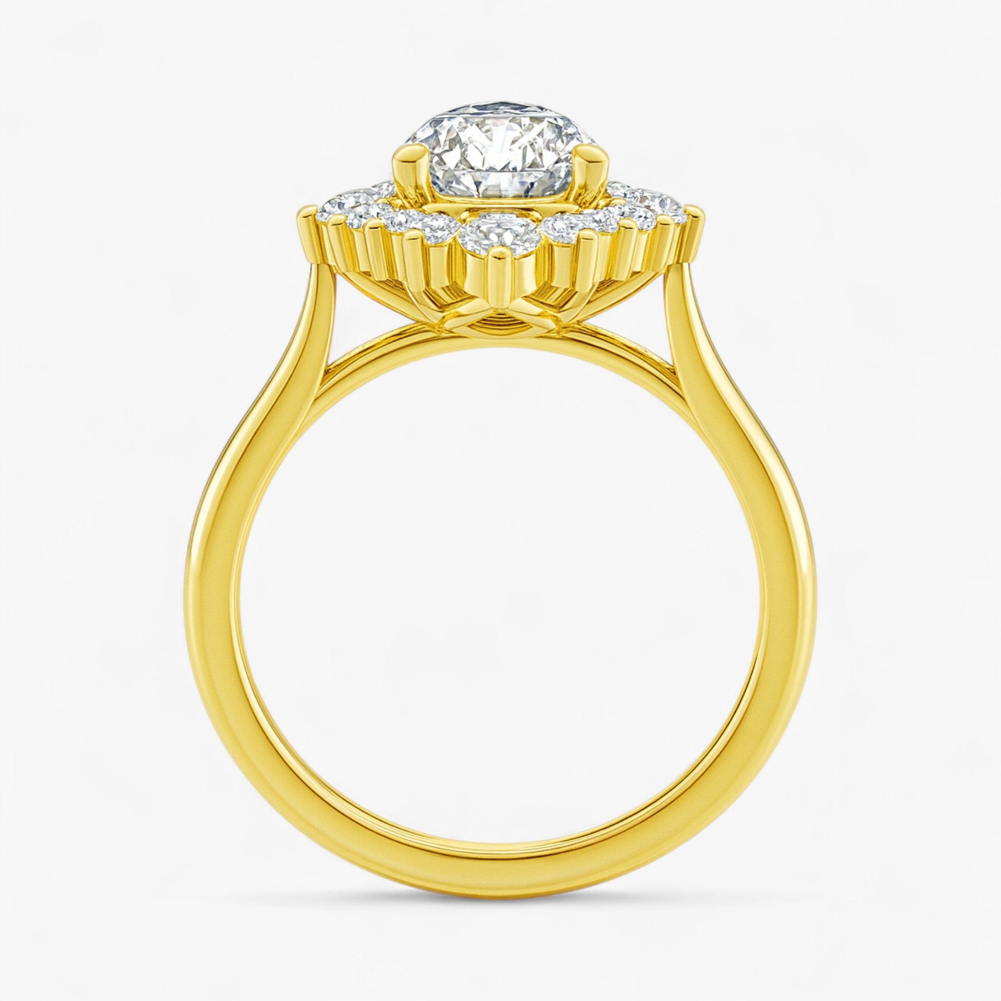 The Royal Halo Engagement Ring | Pear