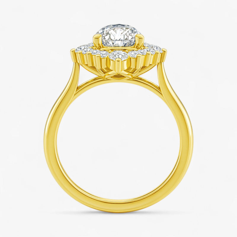 The Royal Halo Engagement Ring | Pear