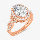 The Iconic Twisted Halo Engagement Ring | Oval