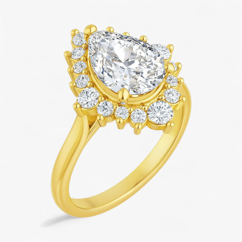 The Royal Halo Engagement Ring | Pear