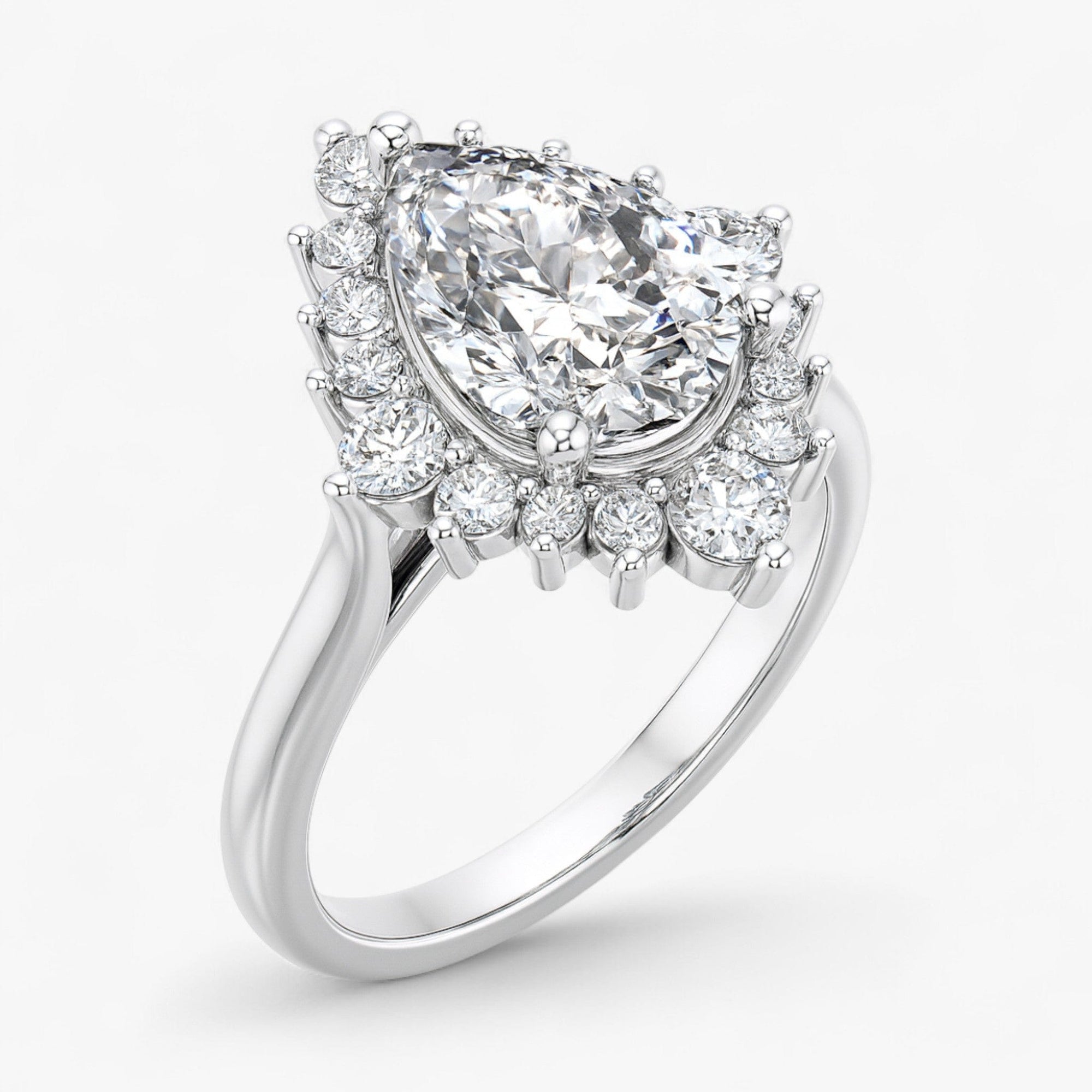 The Royal Halo Engagement Ring | Pear