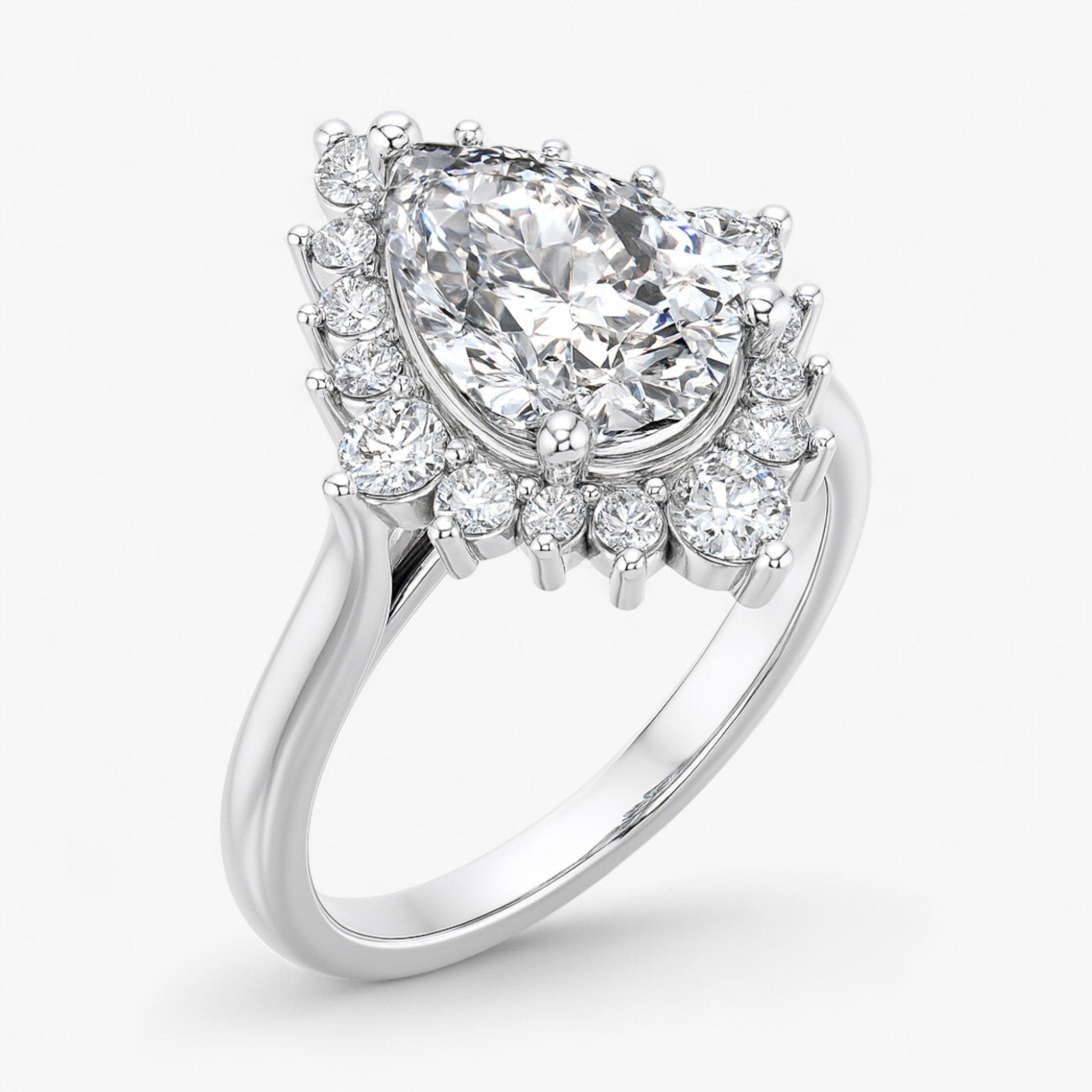 The Royal Halo Engagement Ring | Pear