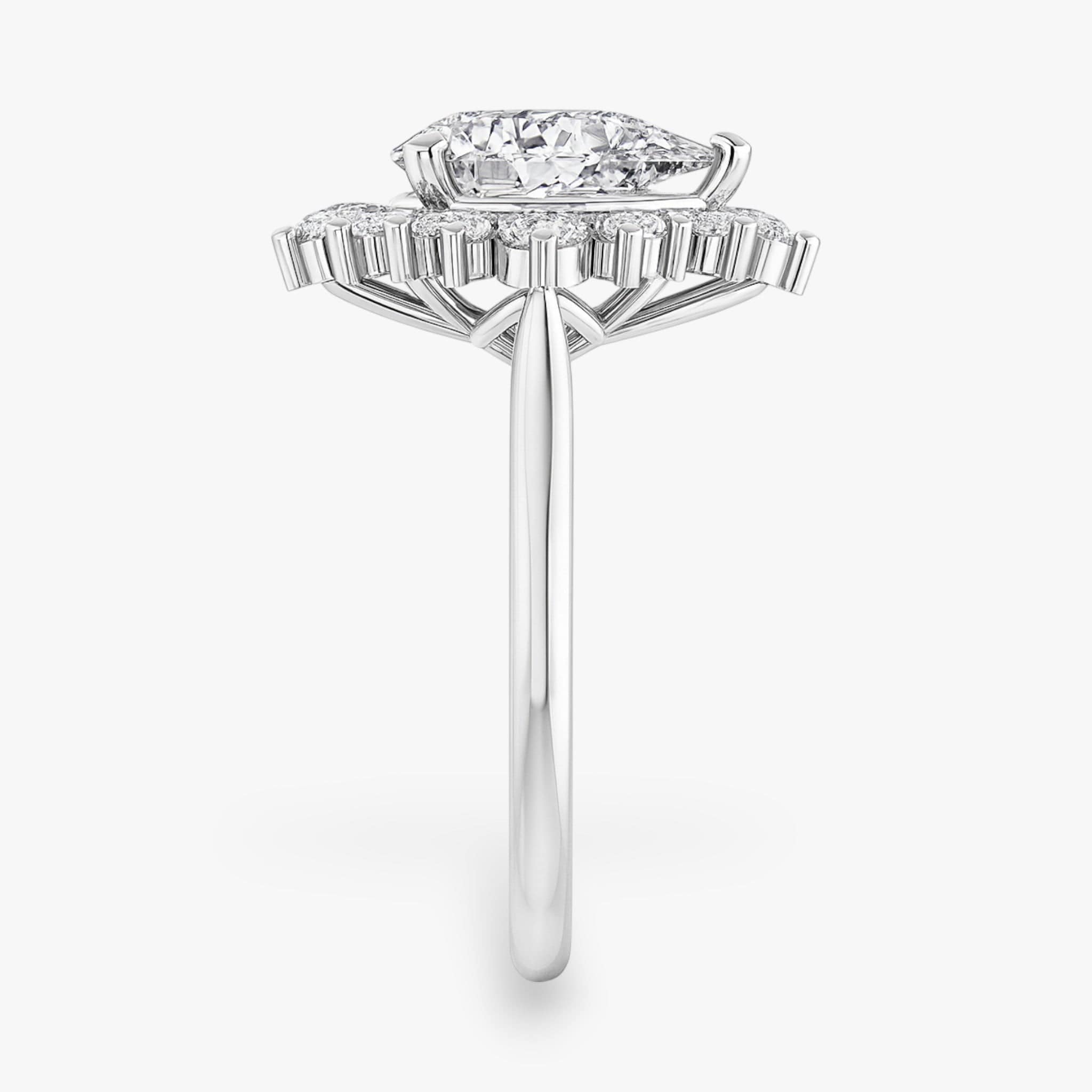 The Royal Halo Engagement Ring | Pear
