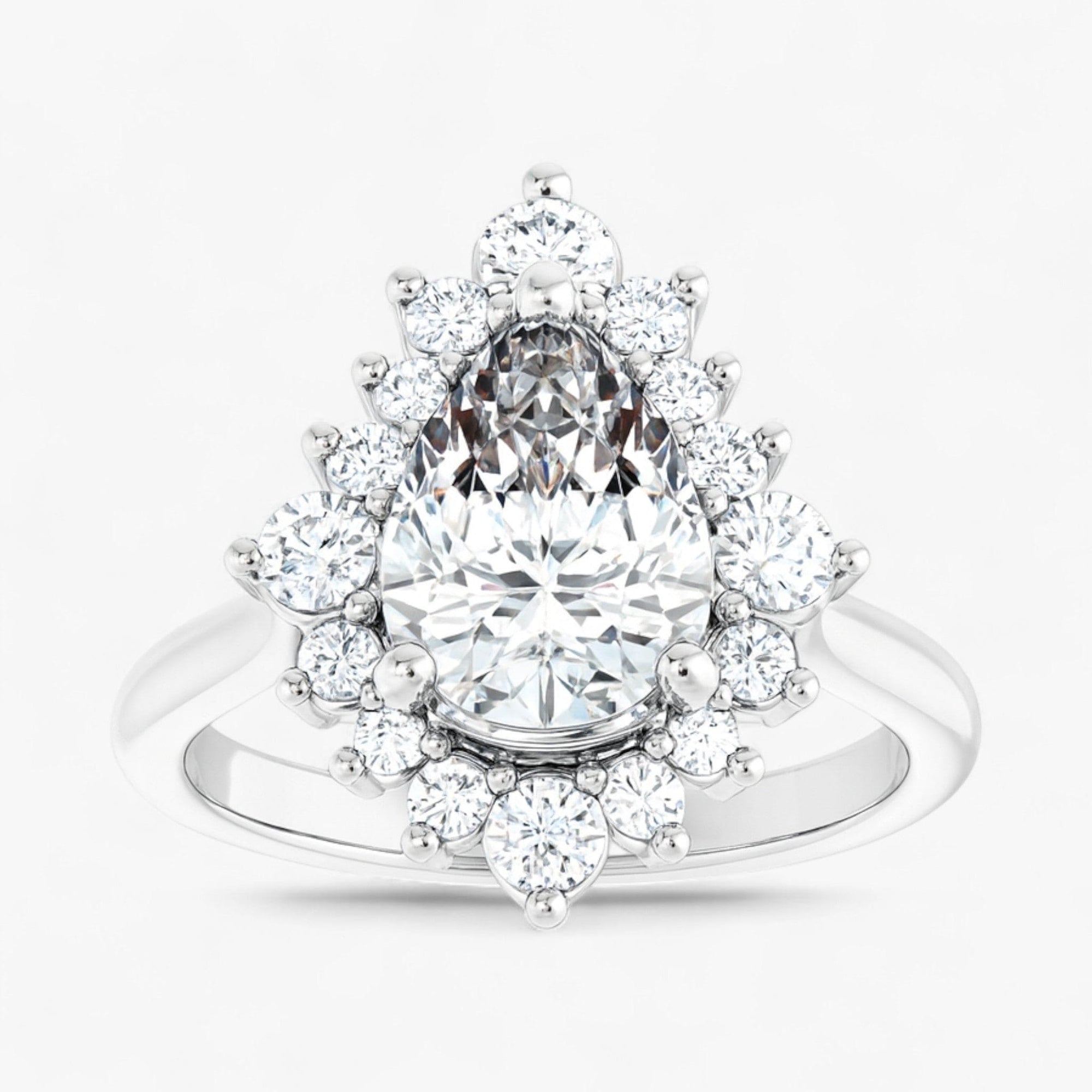 The Royal Halo Engagement Ring | Pear