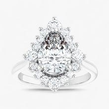 The Royal Halo Engagement Ring | Pear