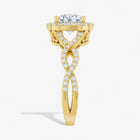 The Iconic Twisted Halo Engagement Ring | Cushion