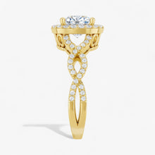 The Iconic Twisted Halo Engagement Ring | Cushion