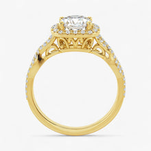 The Iconic Twisted Halo Engagement Ring | Cushion