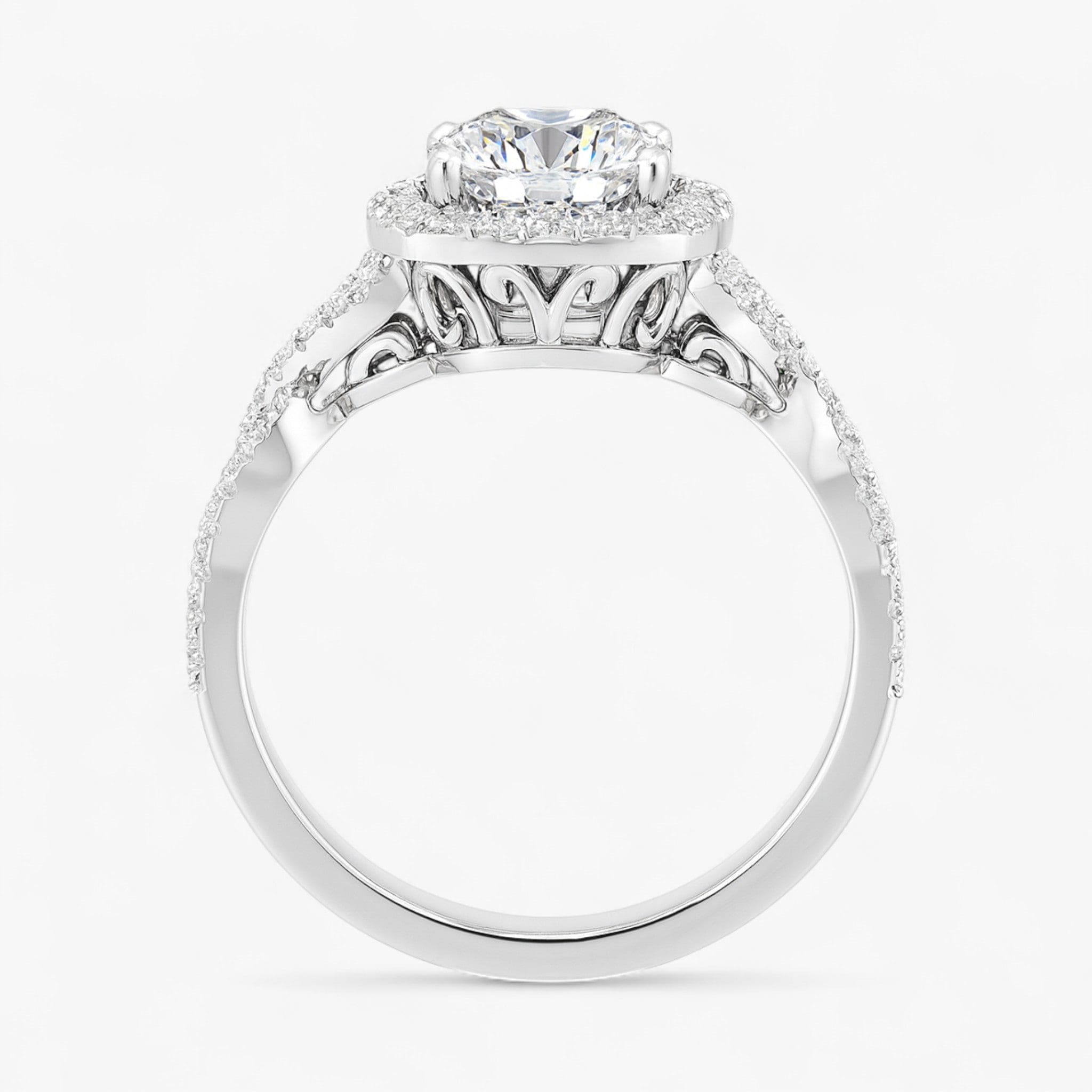 The Iconic Twisted Halo Engagement Ring | Cushion