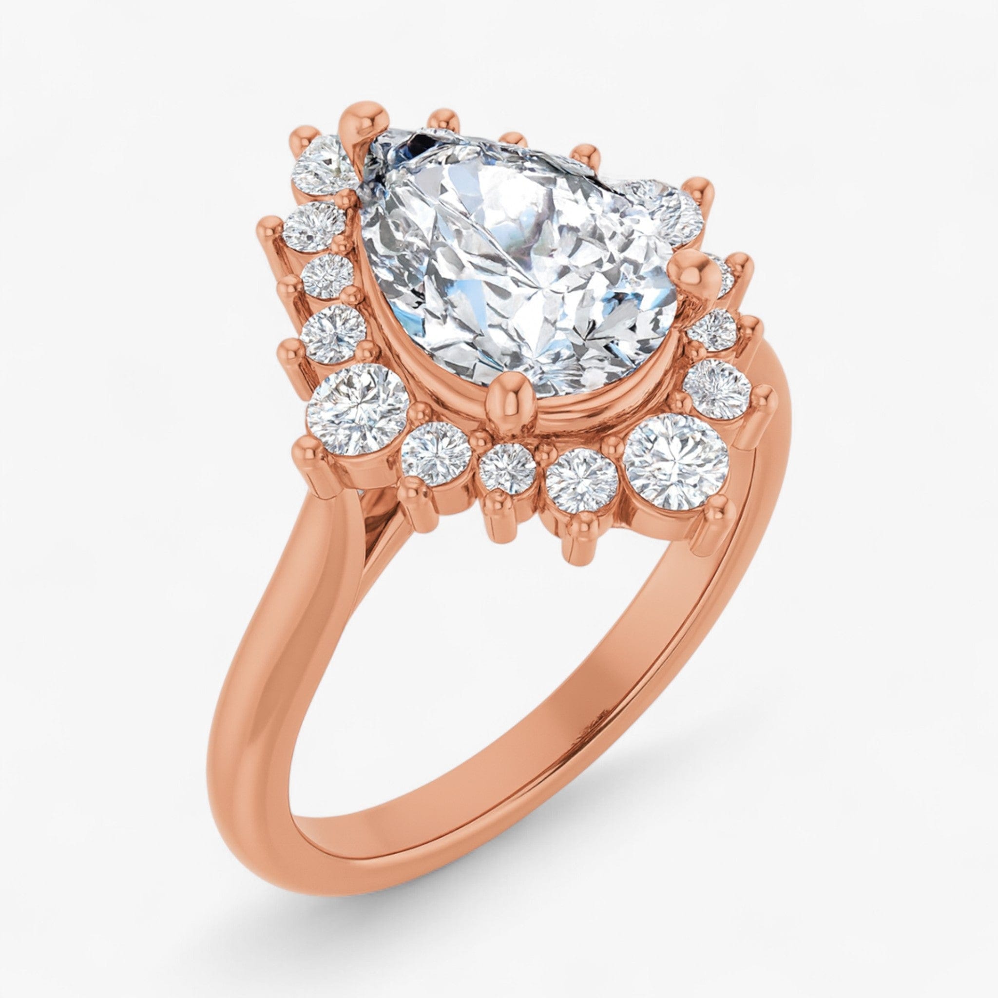 The Royal Halo Engagement Ring | Pear