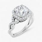 The Iconic Twisted Halo Engagement Ring | Cushion