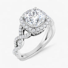 The Iconic Twisted Halo Engagement Ring | Cushion