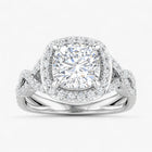 The Iconic Twisted Halo Engagement Ring | Cushion