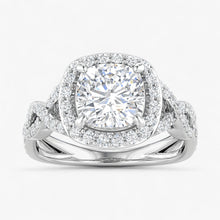 The Iconic Twisted Halo Engagement Ring | Cushion