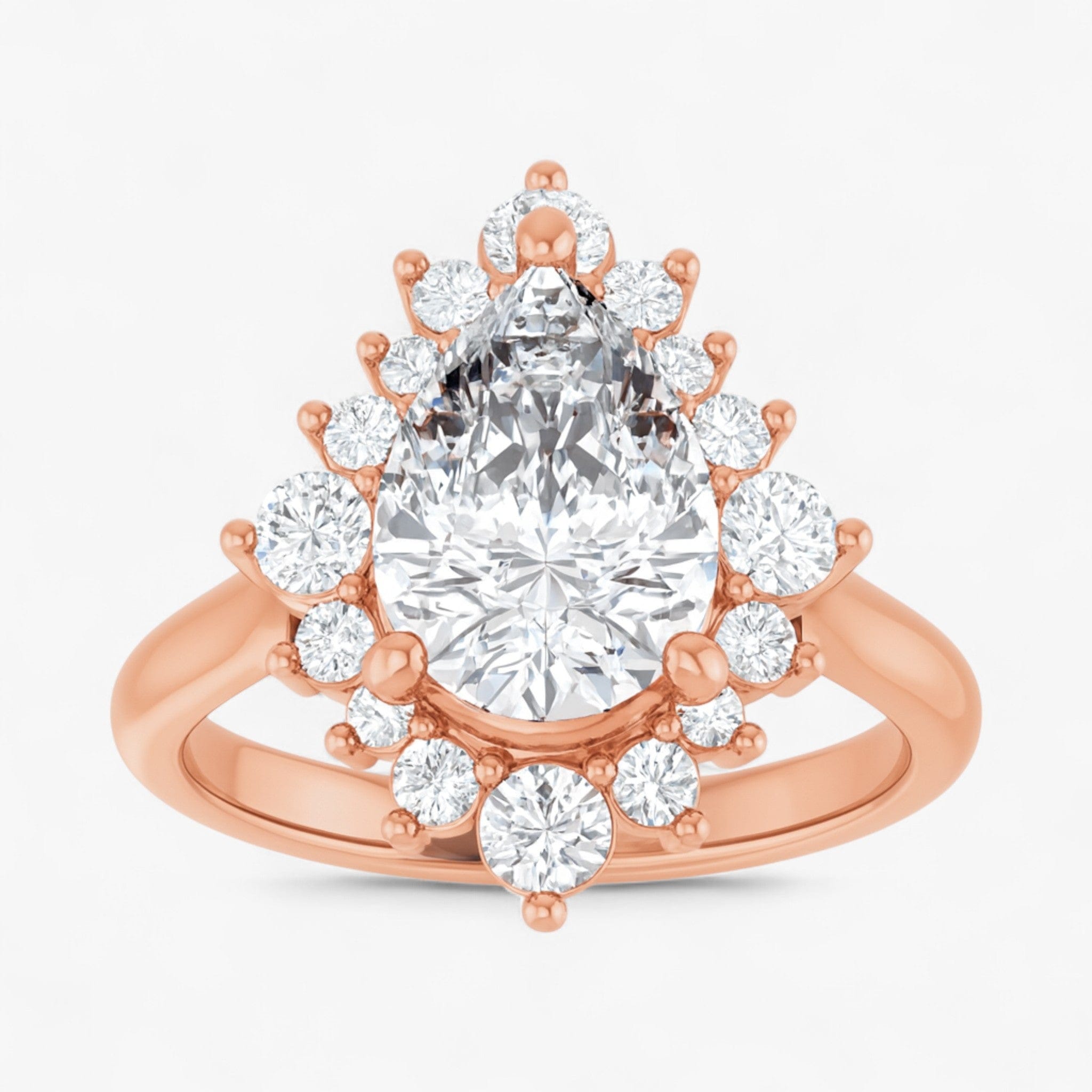 The Royal Halo Engagement Ring | Pear