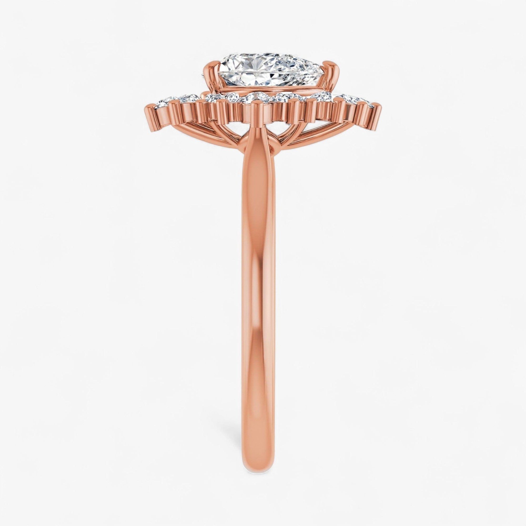 The Royal Halo Engagement Ring | Pear