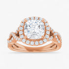 The Iconic Twisted Halo Engagement Ring | Cushion