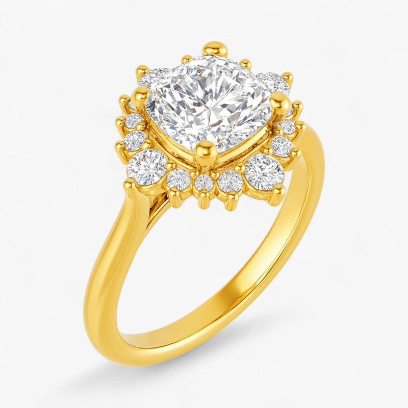 The Royal Halo Engagement Ring | Cushion