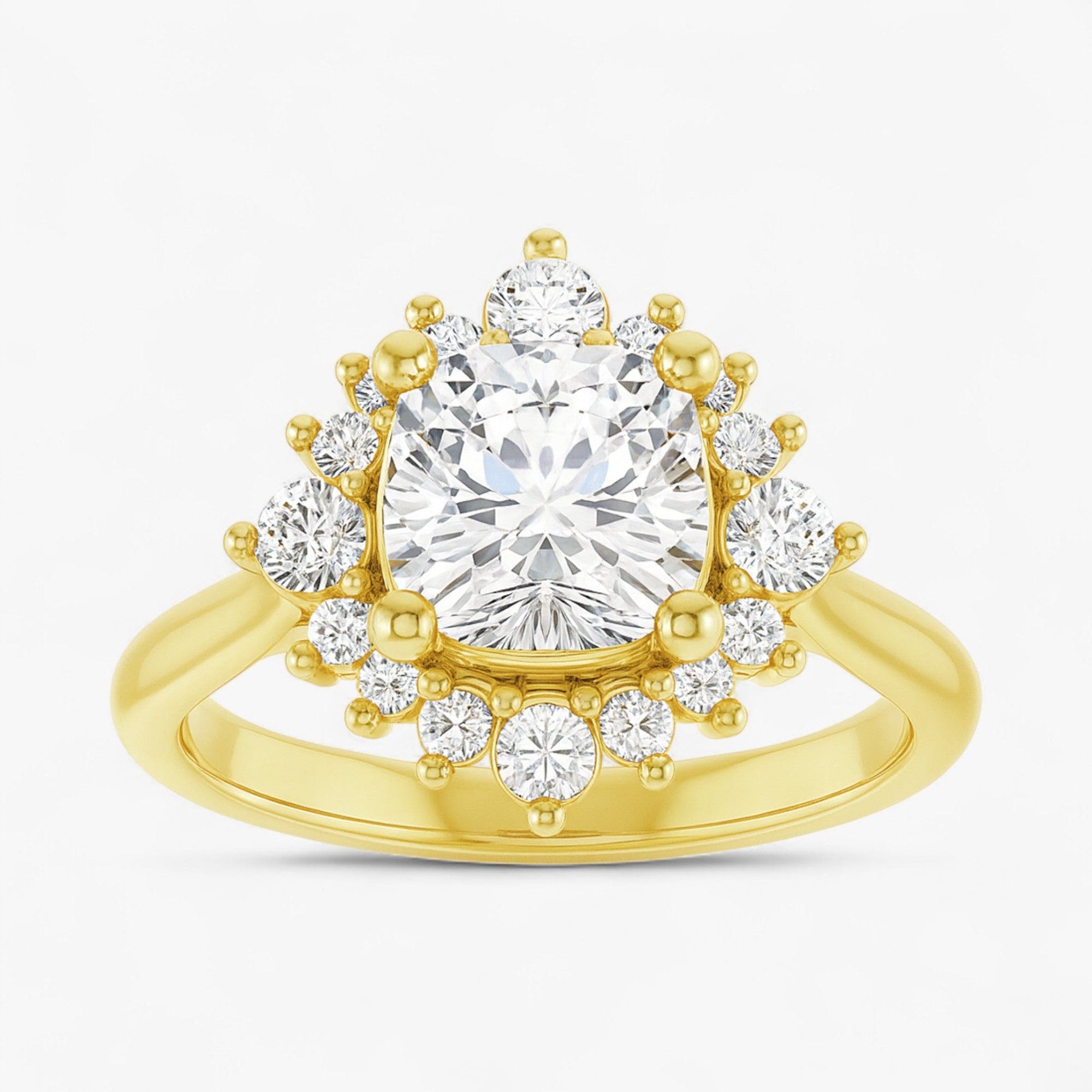 The Royal Halo Engagement Ring | Cushion