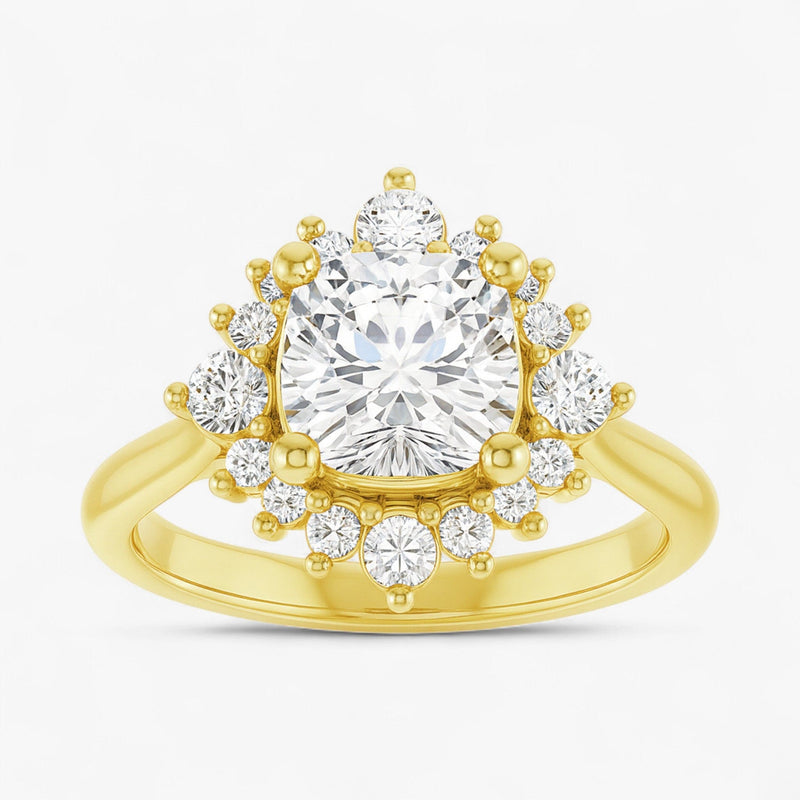 The Royal Halo Engagement Ring | Cushion