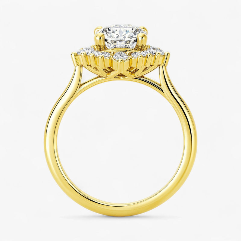 The Royal Halo Engagement Ring | Cushion