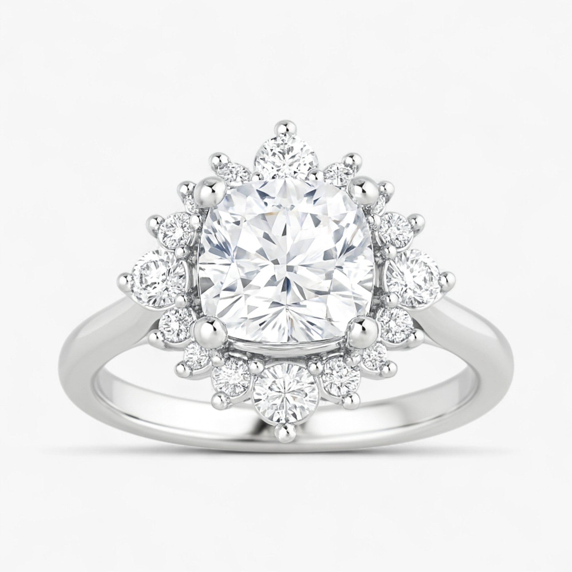 The Royal Halo Engagement Ring | Cushion