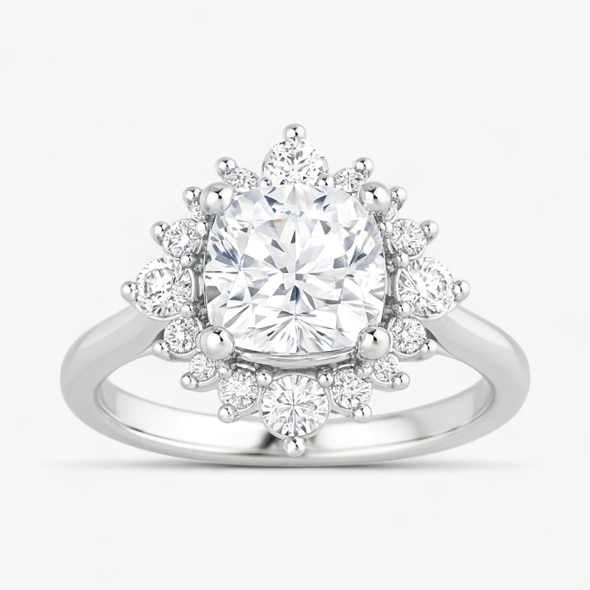 The Royal Halo Engagement Ring | Cushion