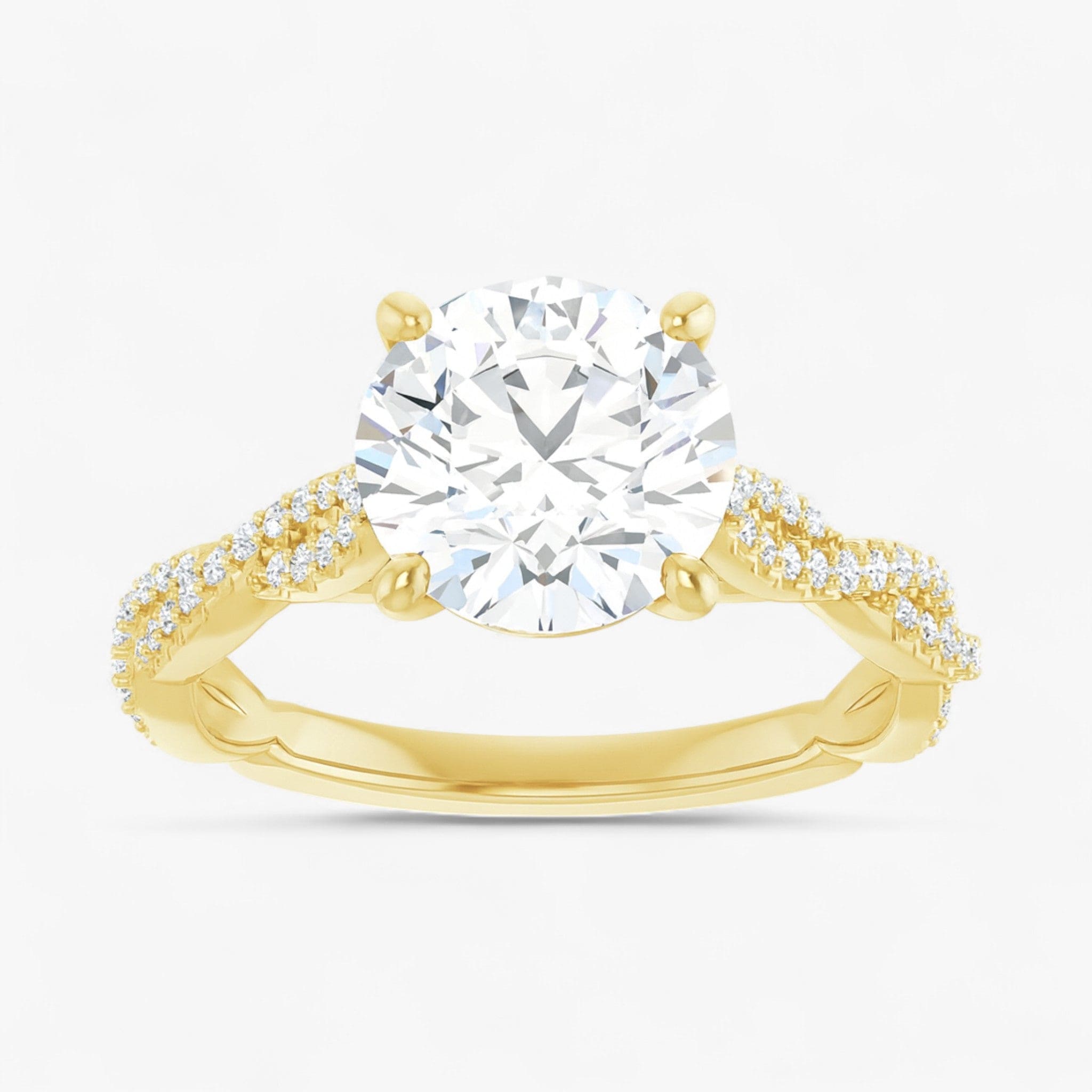 The Timeless Twisted Pavé Engagement Ring | Round